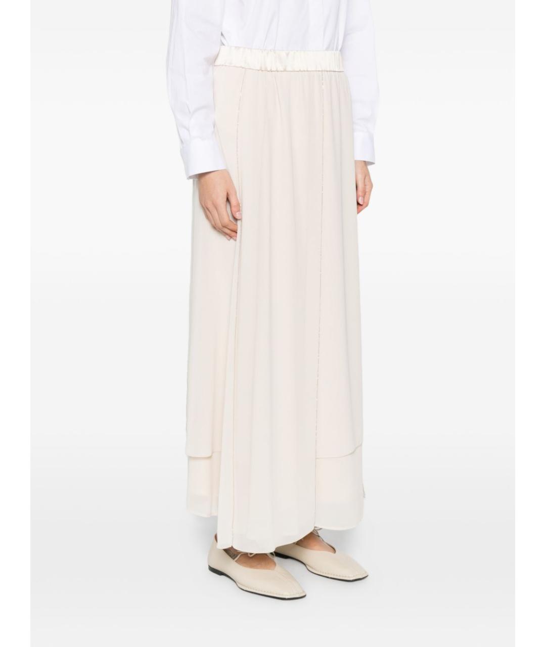 PESERICO Бежевая юбка миди, фото 4