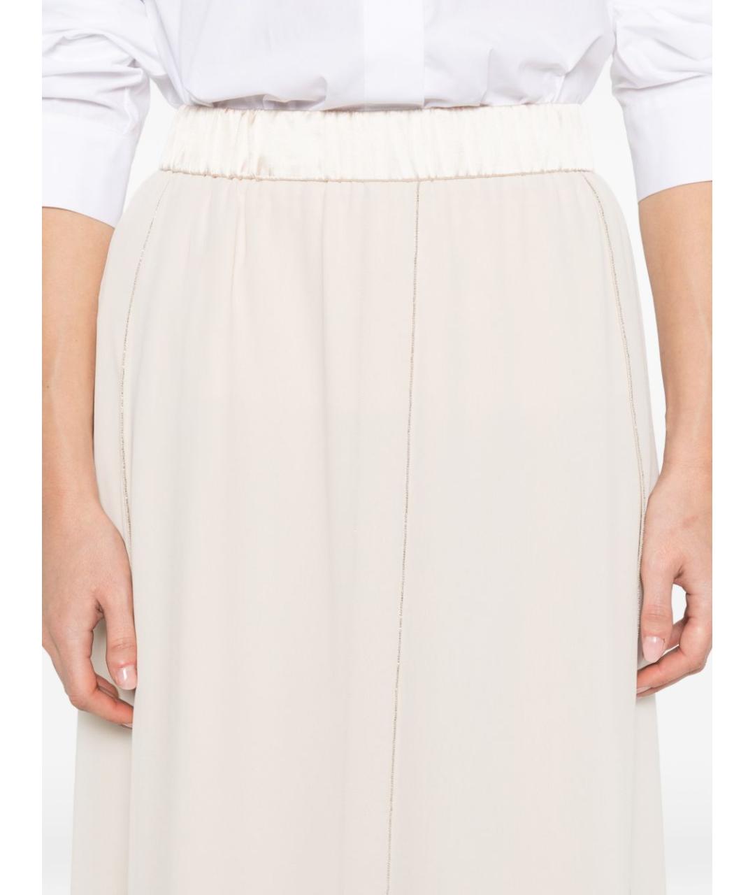 PESERICO Бежевая юбка миди, фото 2
