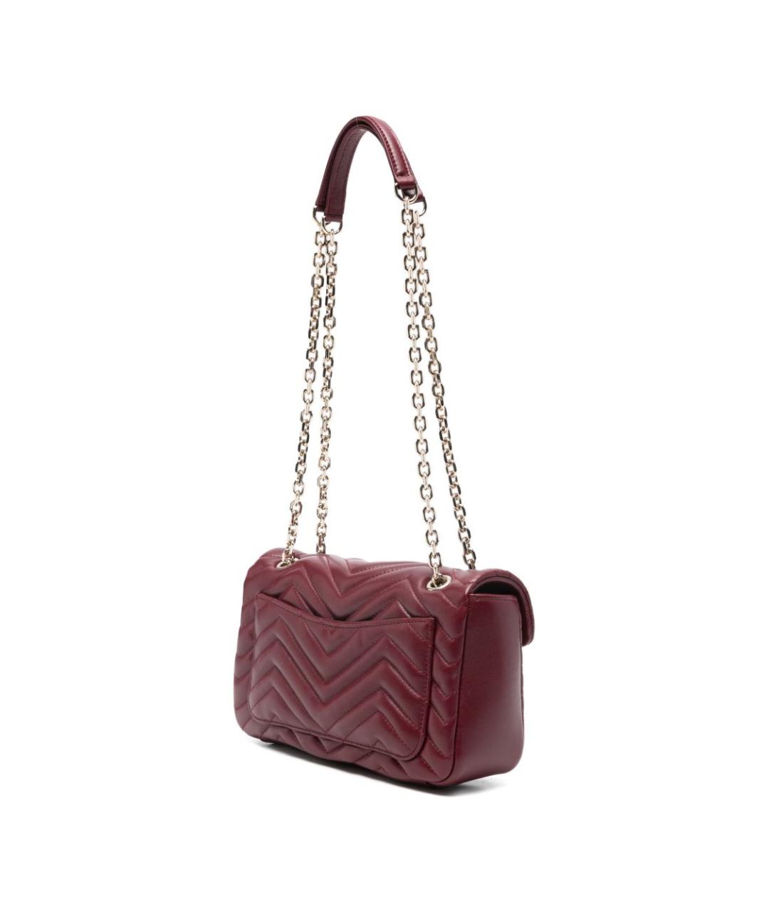 GUCCI Бордовая кожаная сумка через плечо, фото 2