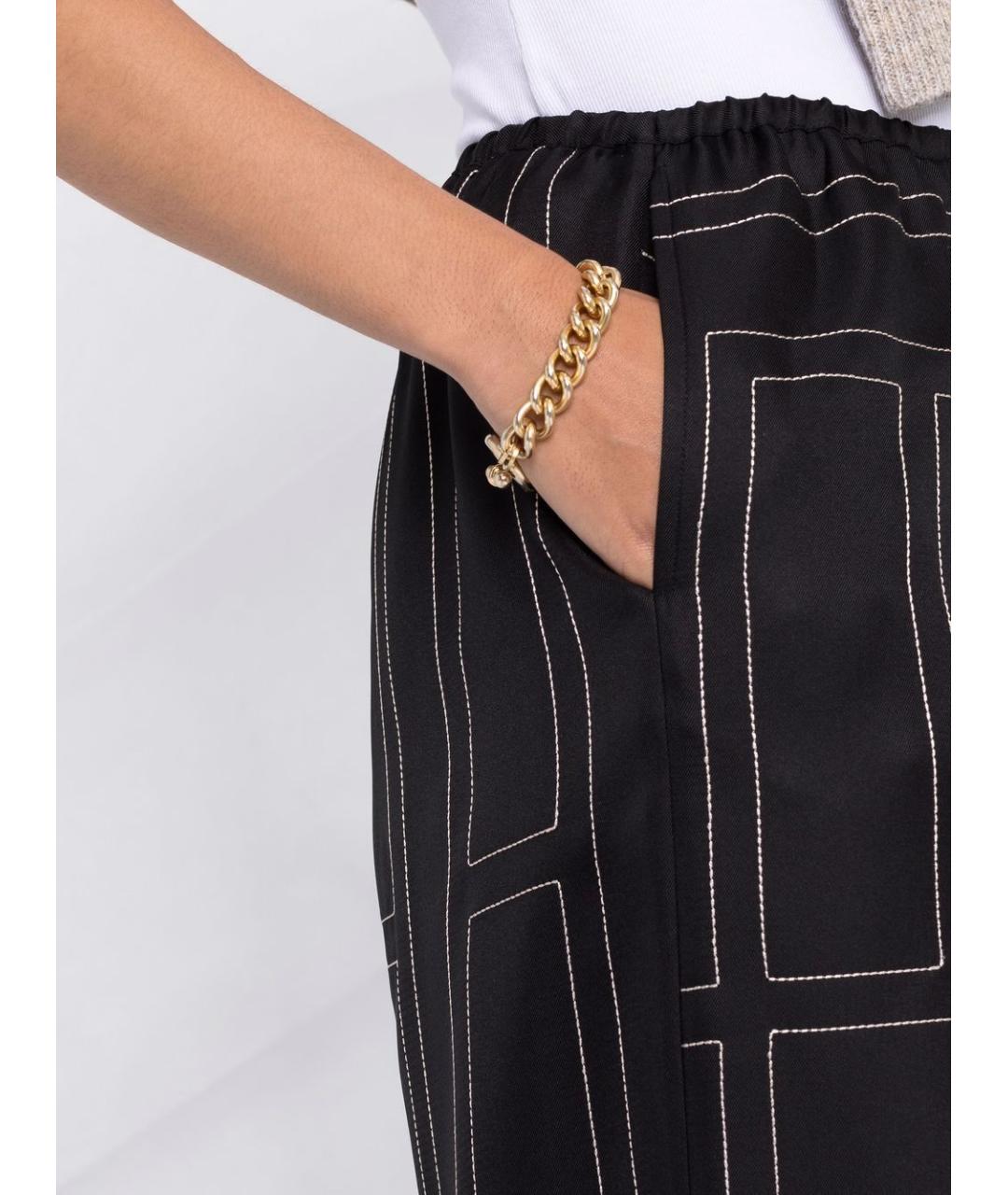 TOTEME Черные шелковые прямые брюки, фото 6