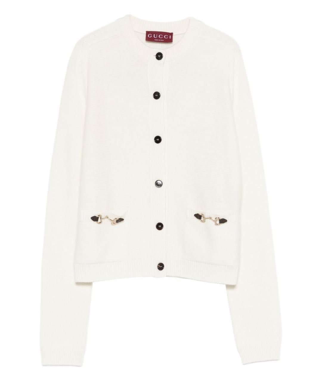 GUCCI Белый шерстяной кардиган, фото 1