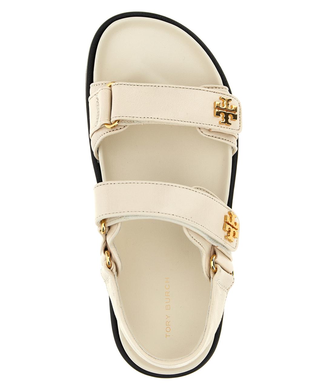 TORY BURCH Белые кожаные сандалии, фото 4