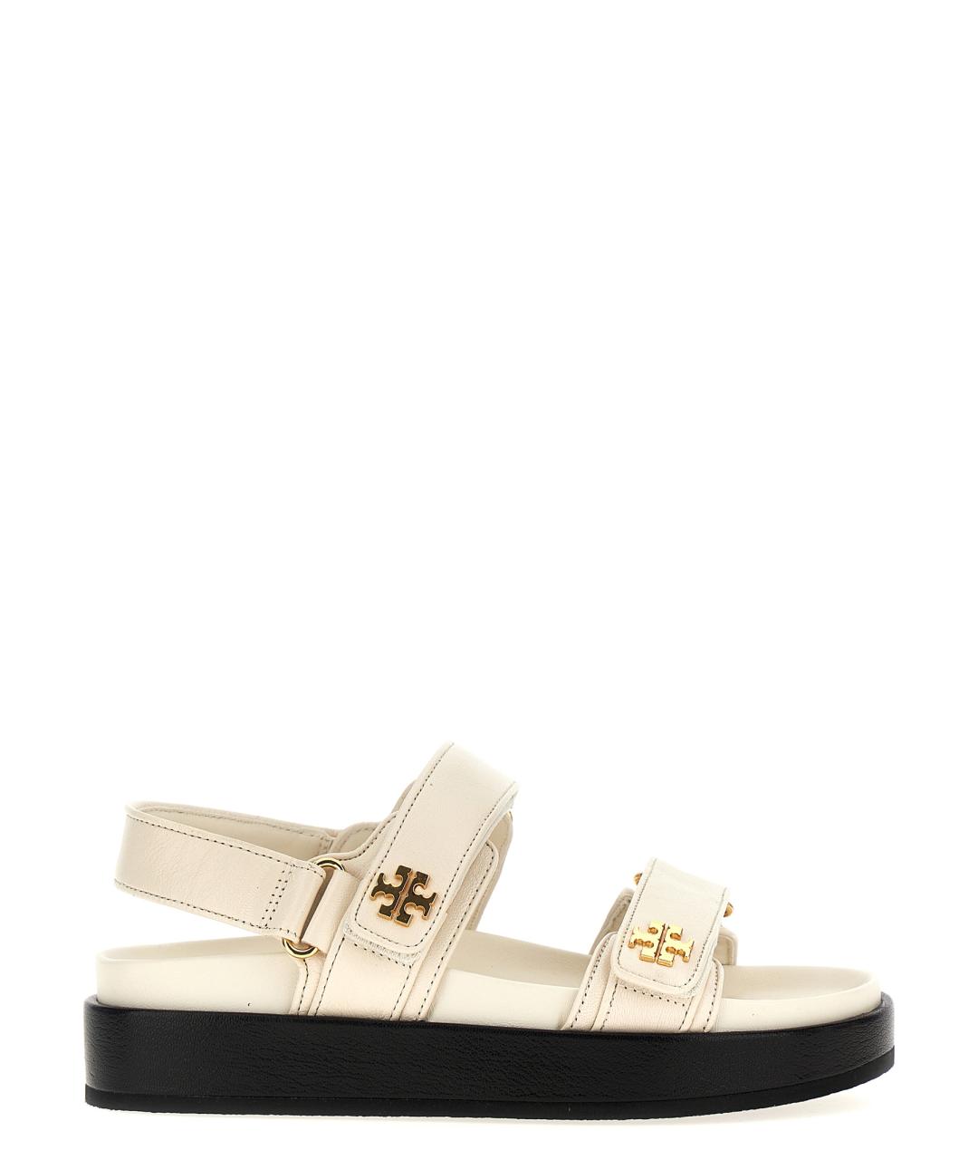 TORY BURCH Белые кожаные сандалии, фото 1