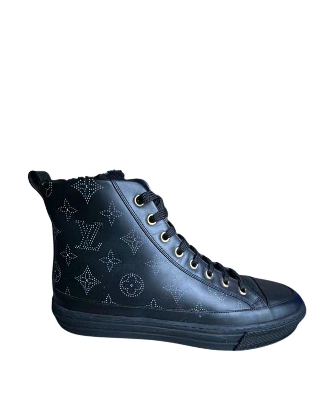 LOUIS VUITTON Черные кожаные ботинки, фото 1