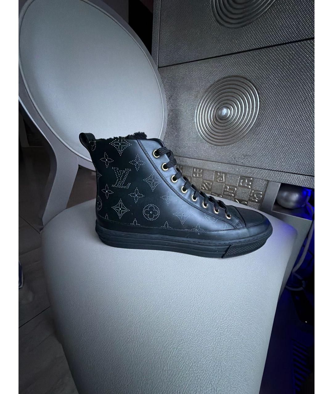 LOUIS VUITTON Черные кожаные ботинки, фото 7