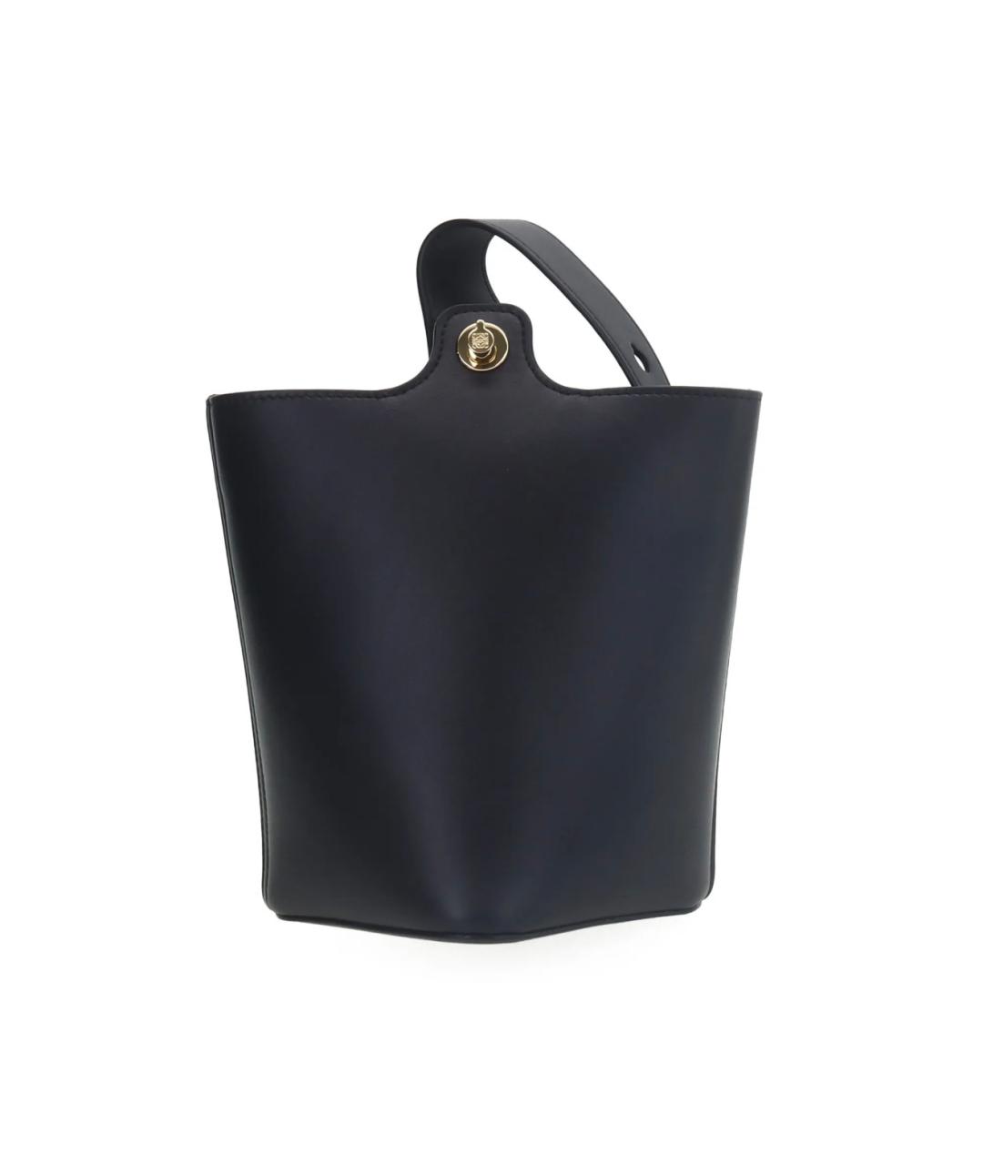 LOEWE Черная кожаная сумка с короткими ручками, фото 2