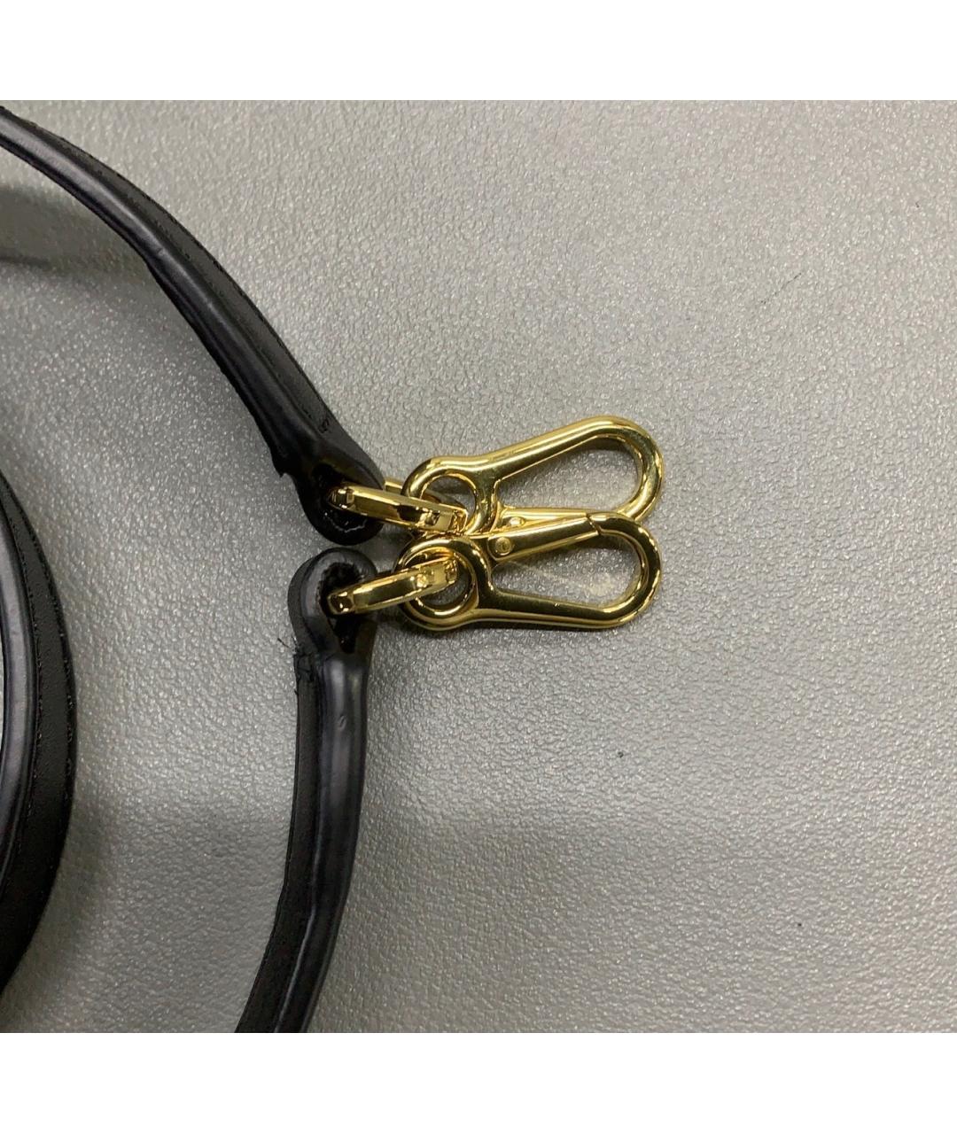 LOEWE Черная кожаная сумка с короткими ручками, фото 7