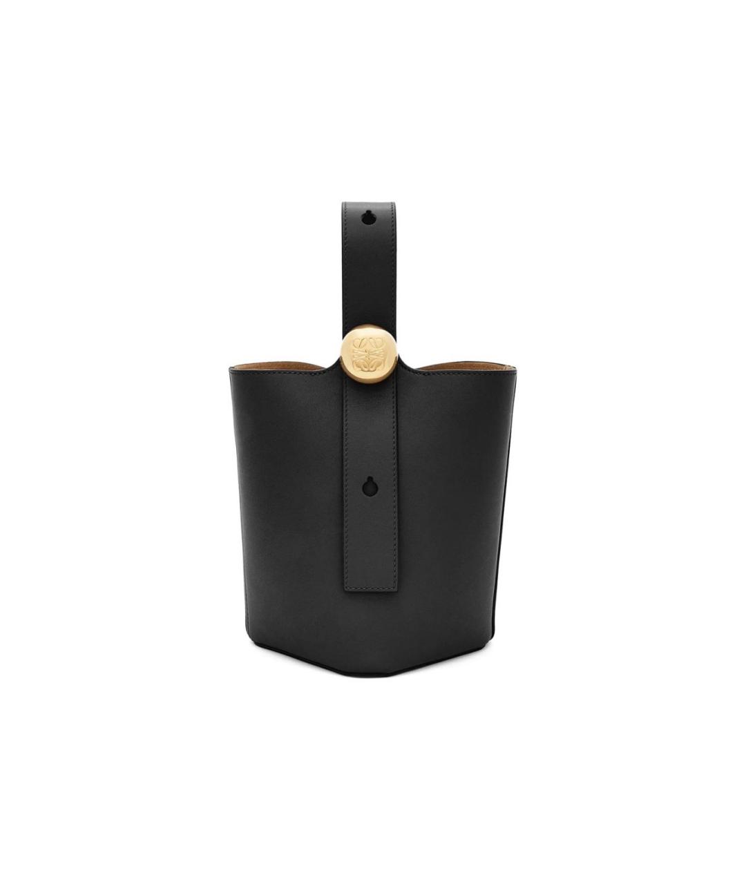 LOEWE Черная кожаная сумка с короткими ручками, фото 3