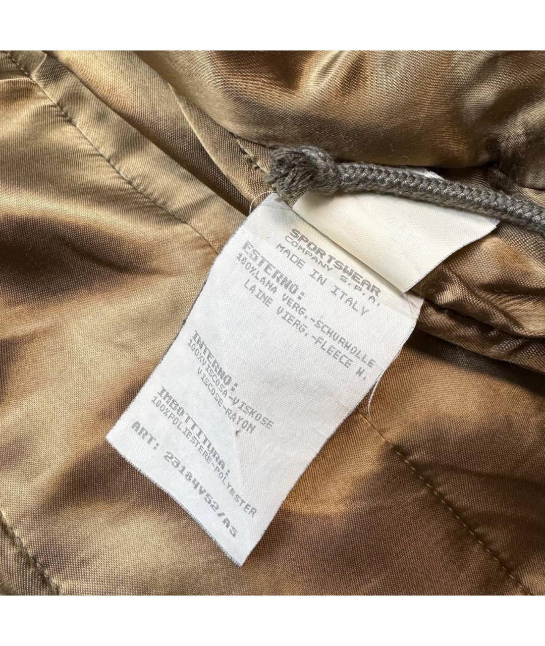 CP COMPANY Коричневая шерстяная куртка, фото 6