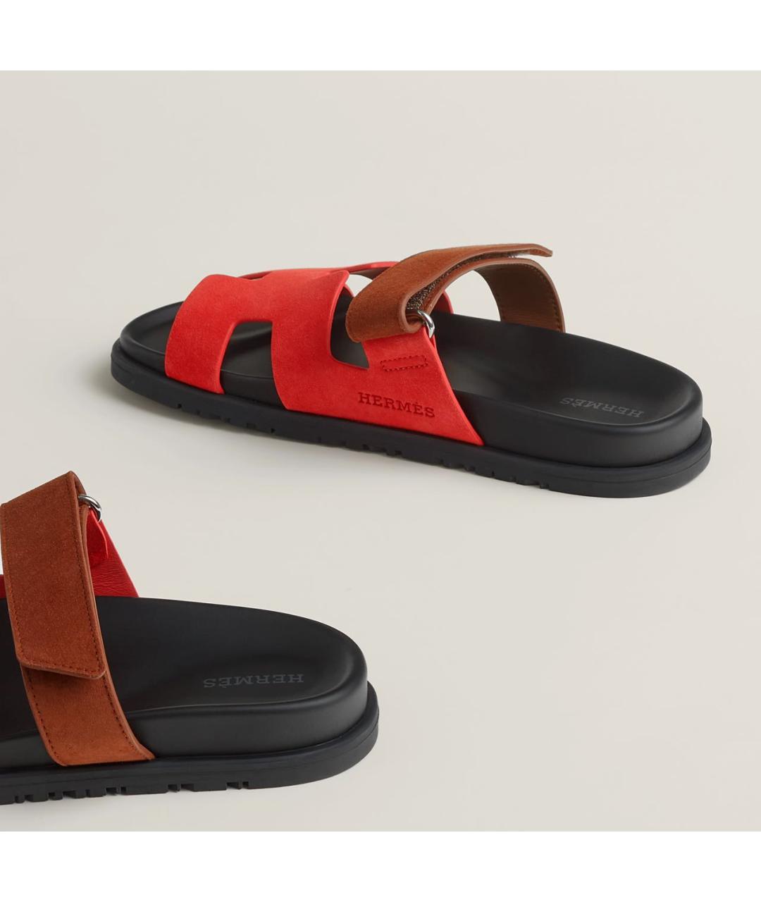 HERMES Мульти замшевые сандалии, фото 4