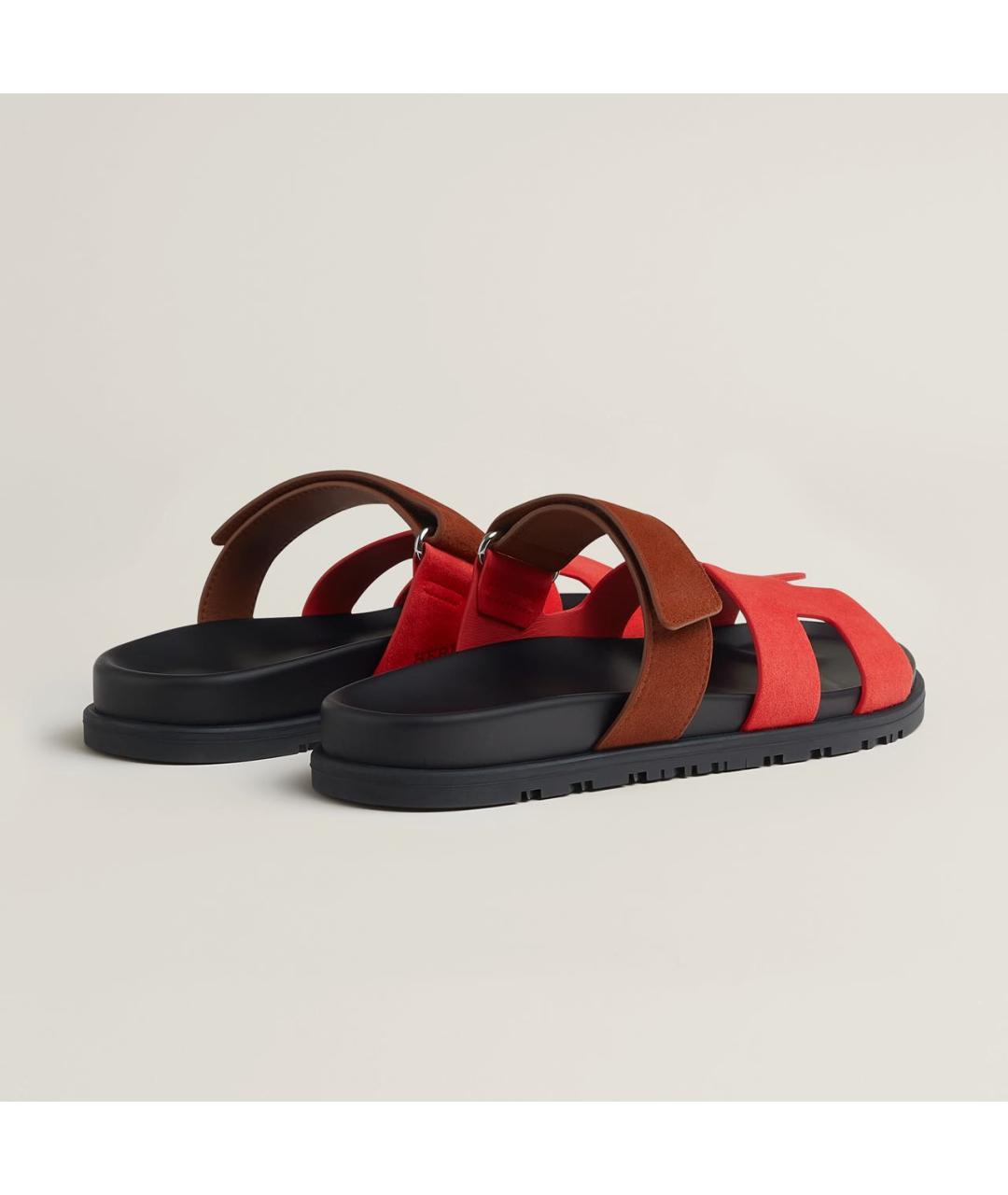 HERMES Мульти замшевые сандалии, фото 3