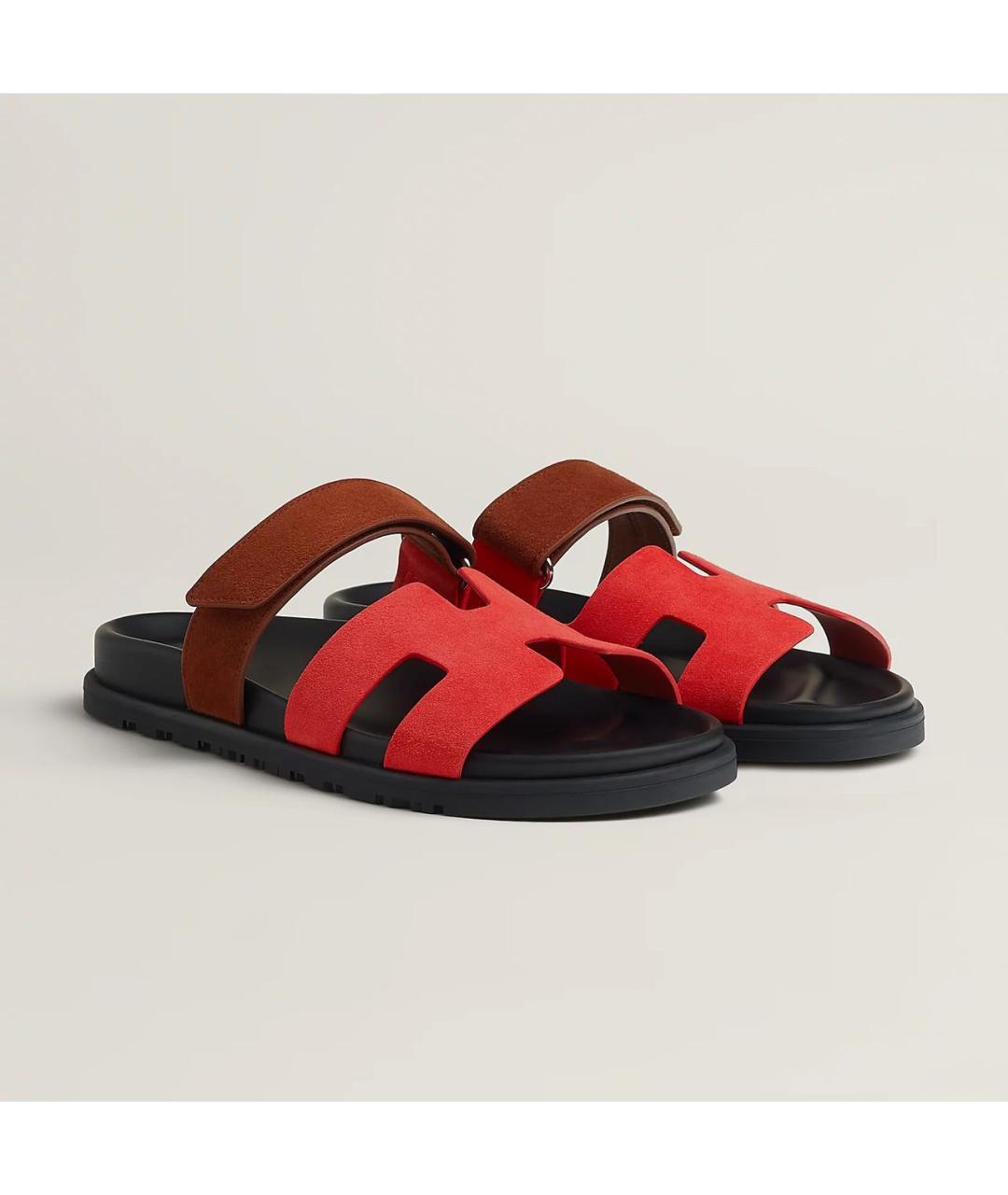 HERMES Мульти замшевые сандалии, фото 2