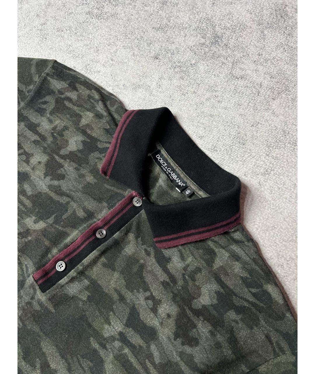 DOLCE&GABBANA Мульти хлопковое поло с коротким рукавом, фото 3
