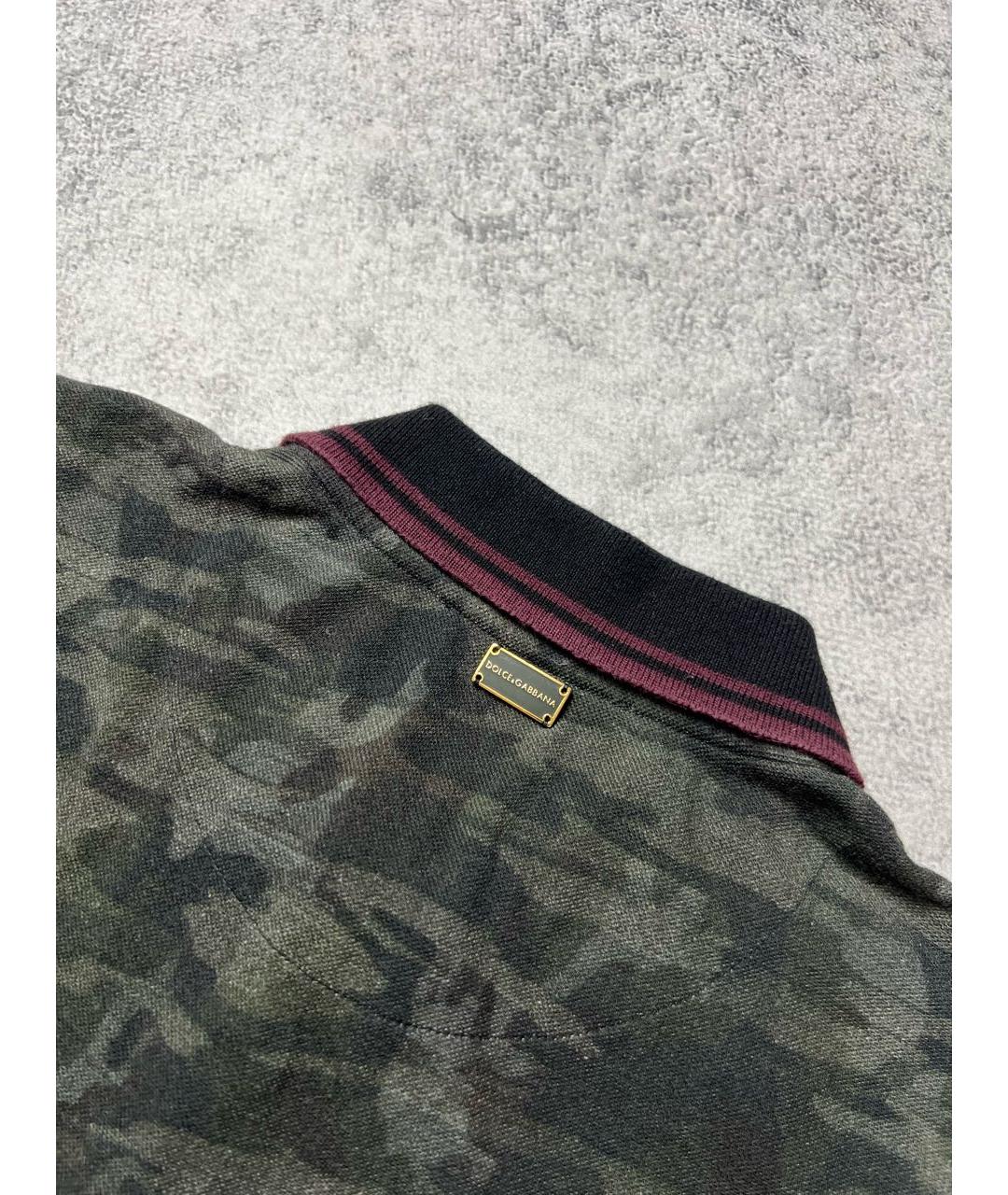 DOLCE&GABBANA Мульти хлопковое поло с коротким рукавом, фото 4