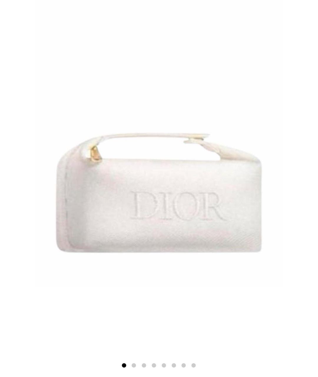 CHRISTIAN DIOR Белая хлопковая косметичка, фото 8