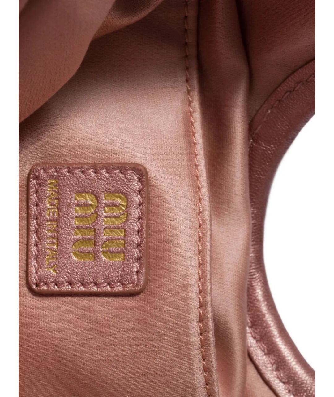 MIU MIU Розовая кожаная сумка тоут, фото 4