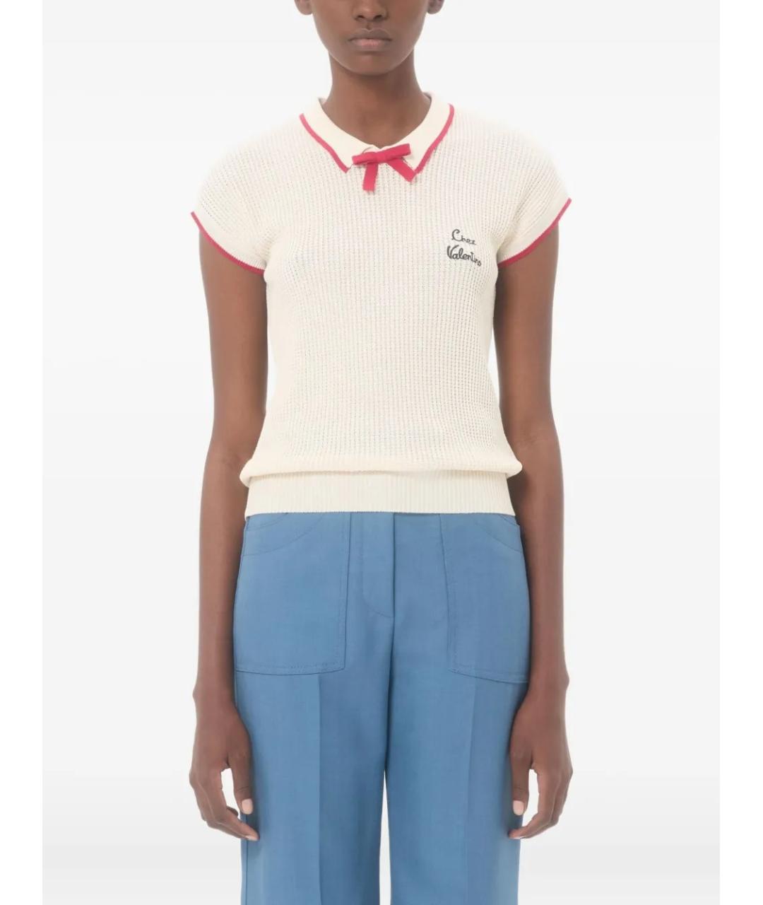 VALENTINO Бежевая хлопковая жилетка, фото 3