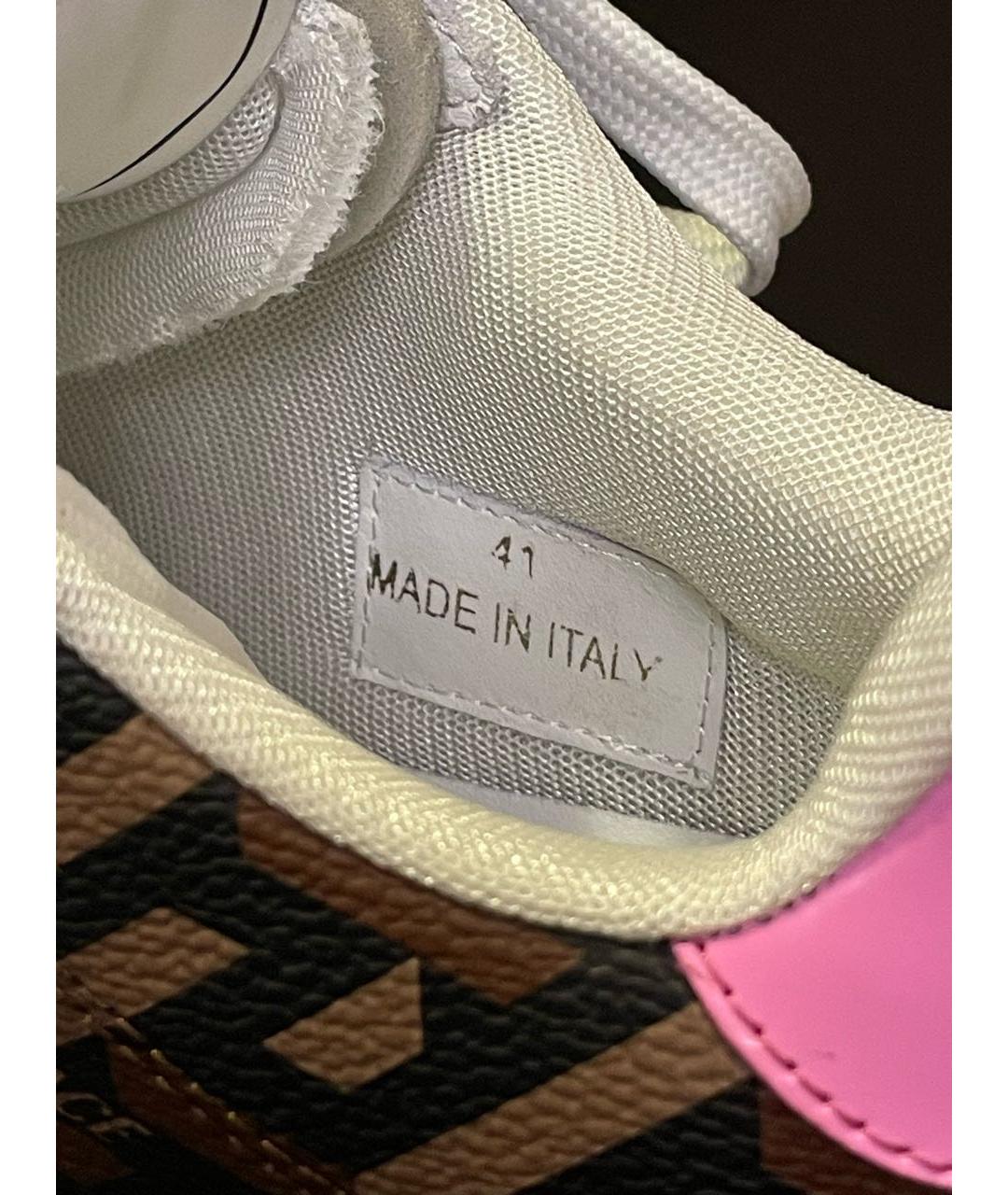 VERSACE Коричневые замшевые кеды, фото 8