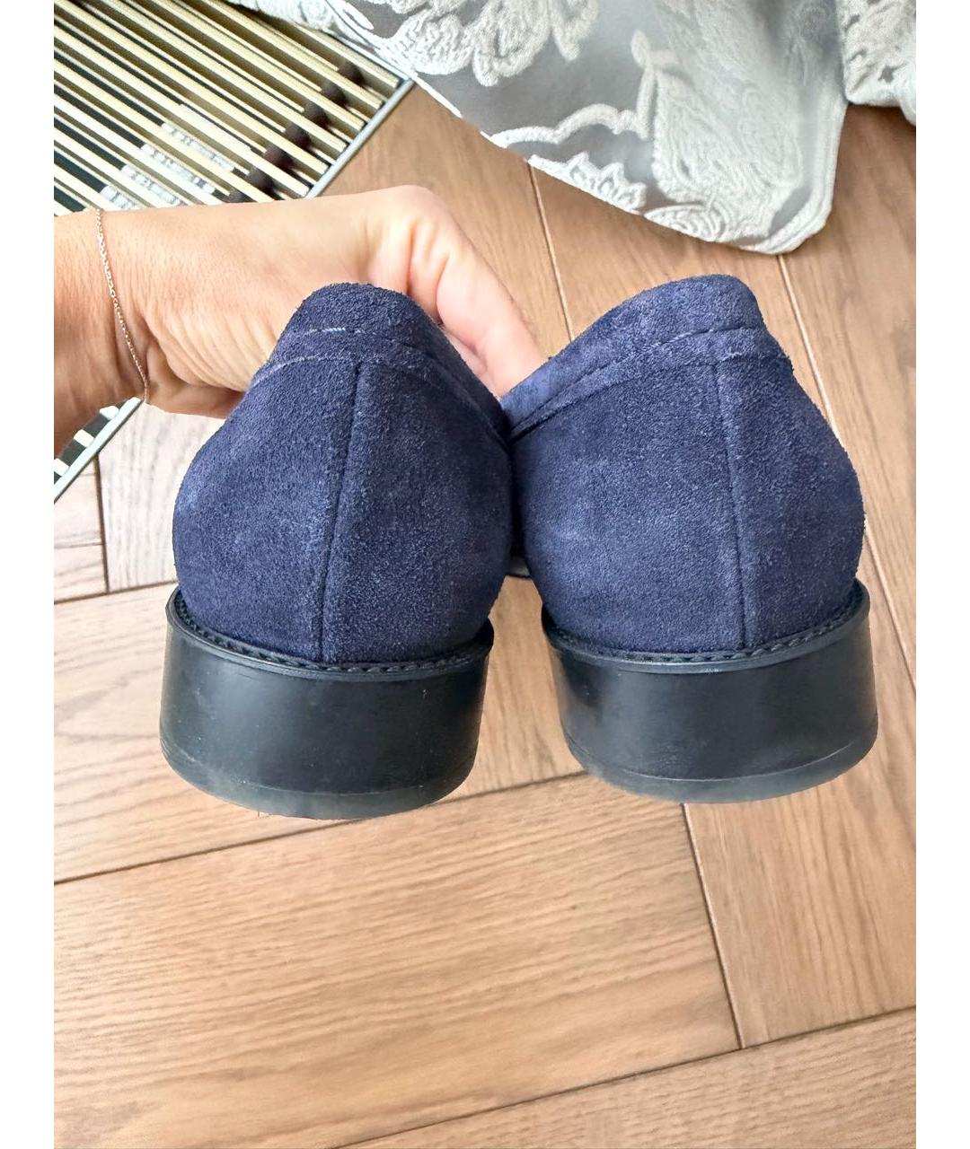 TOD'S Синие замшевые лоферы, фото 3
