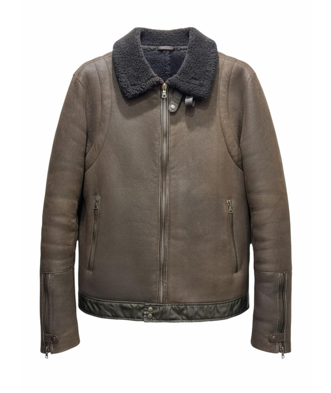 PRADA Коричневая кожаная дубленка/шуба, фото 1