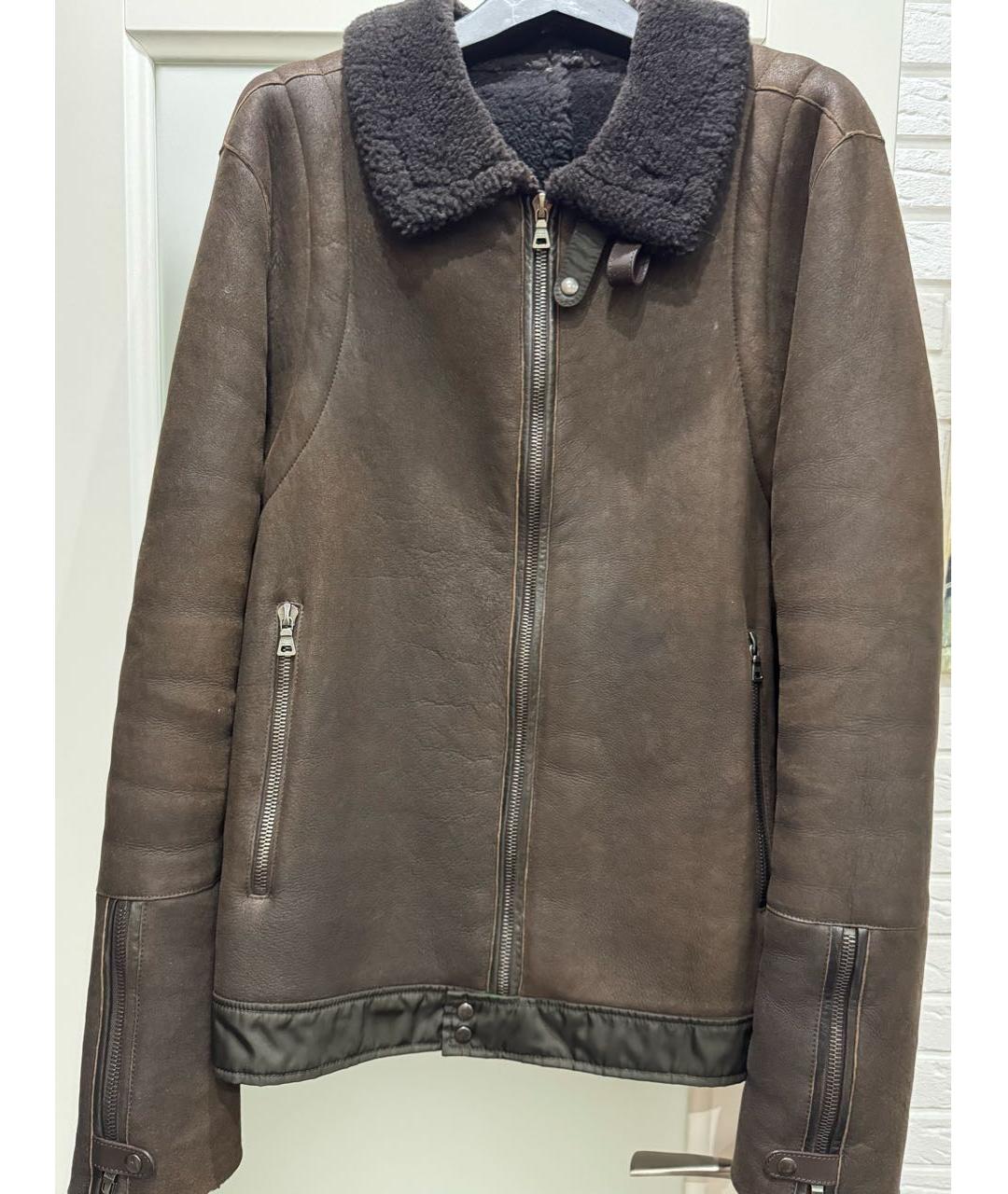 PRADA Коричневая кожаная дубленка/шуба, фото 9