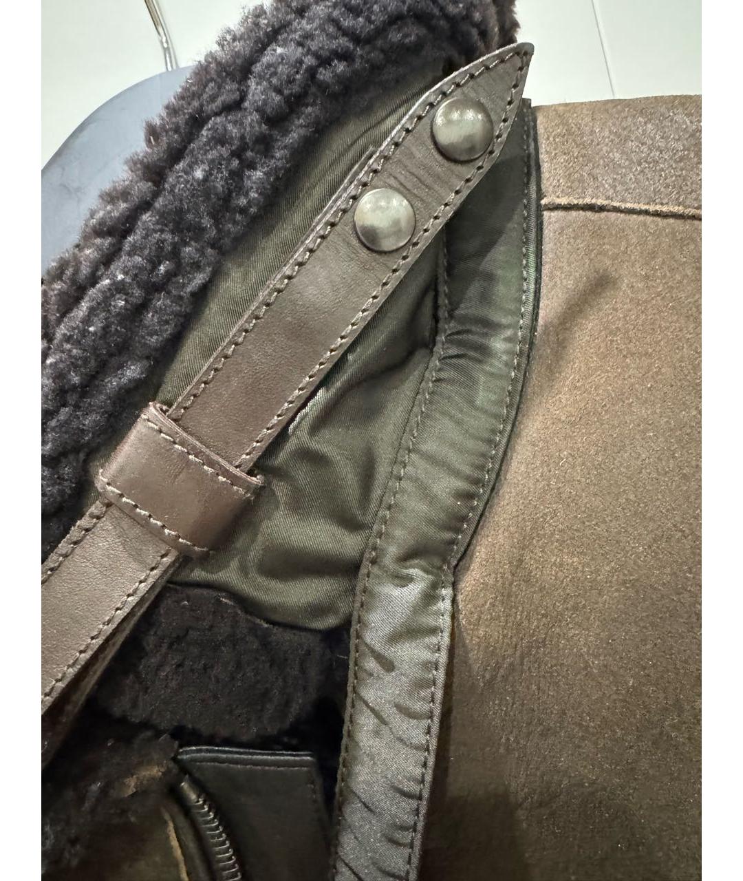 PRADA Коричневая кожаная дубленка/шуба, фото 4