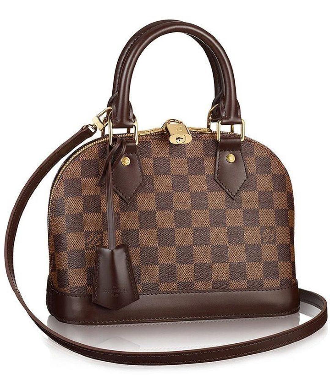 LOUIS VUITTON Коричневая сумка с короткими ручками, фото 5