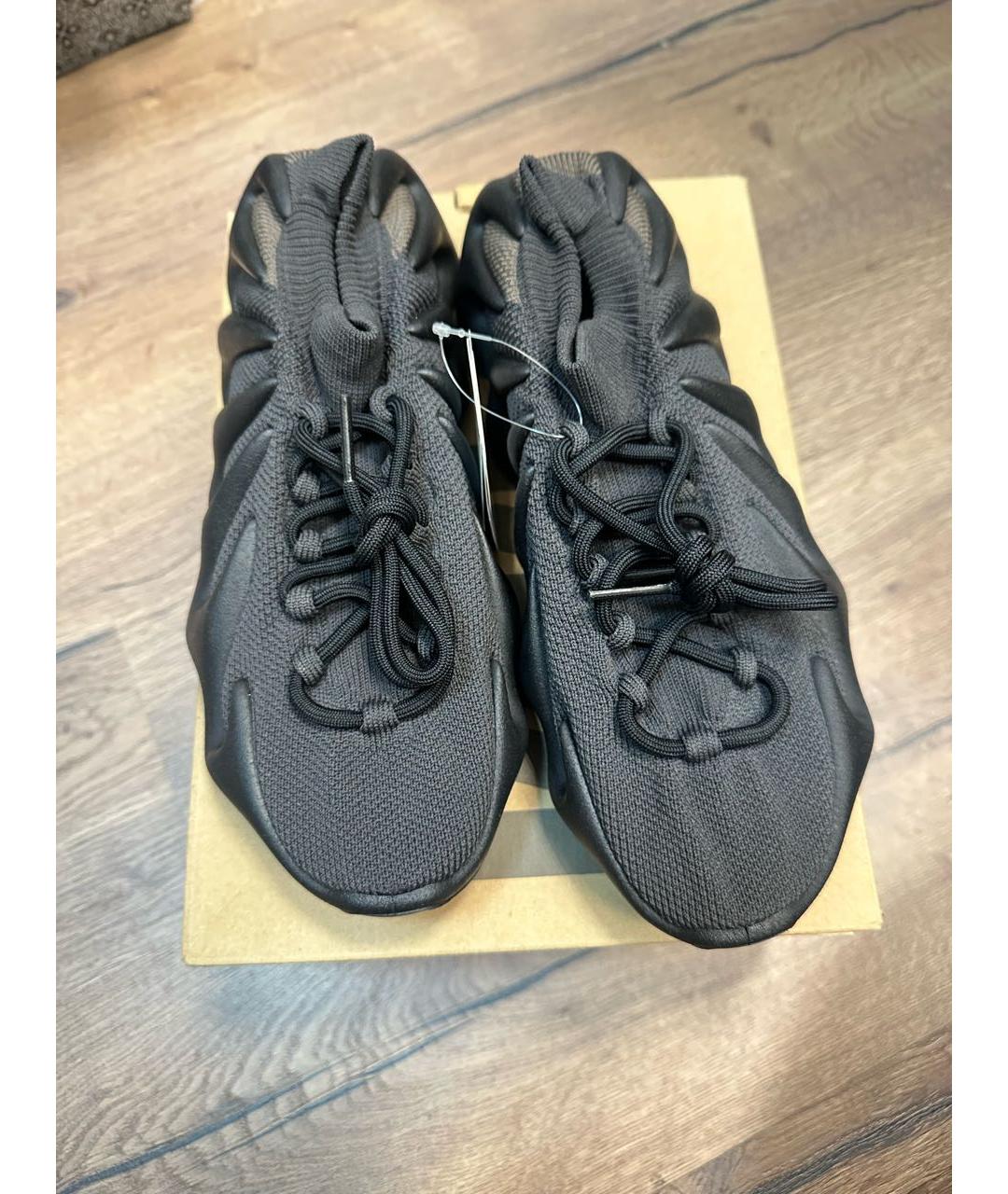 ADIDAS YEEZY Черные текстильные низкие кроссовки / кеды, фото 2