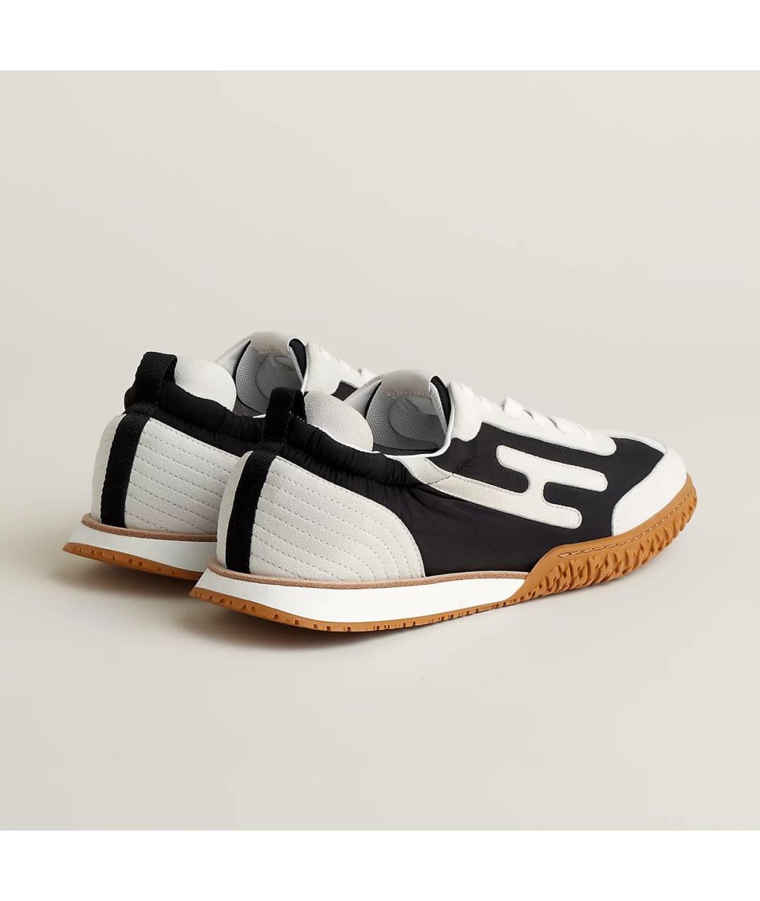 HERMES Черные синтетические низкие кроссовки / кеды, фото 3