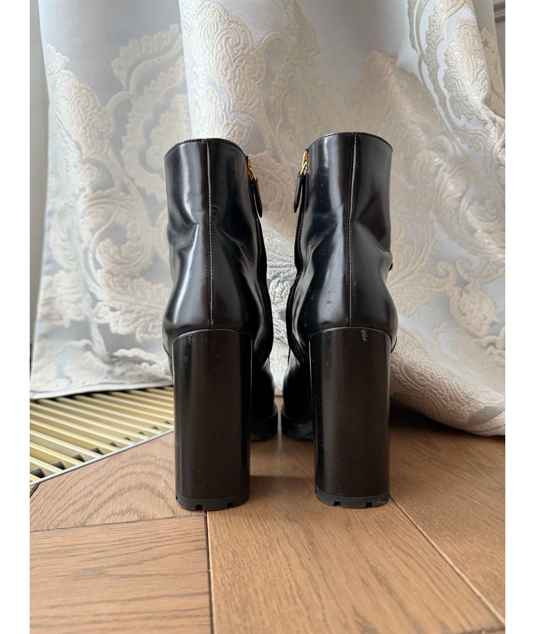 PRADA Черные кожаные ботильоны, фото 4