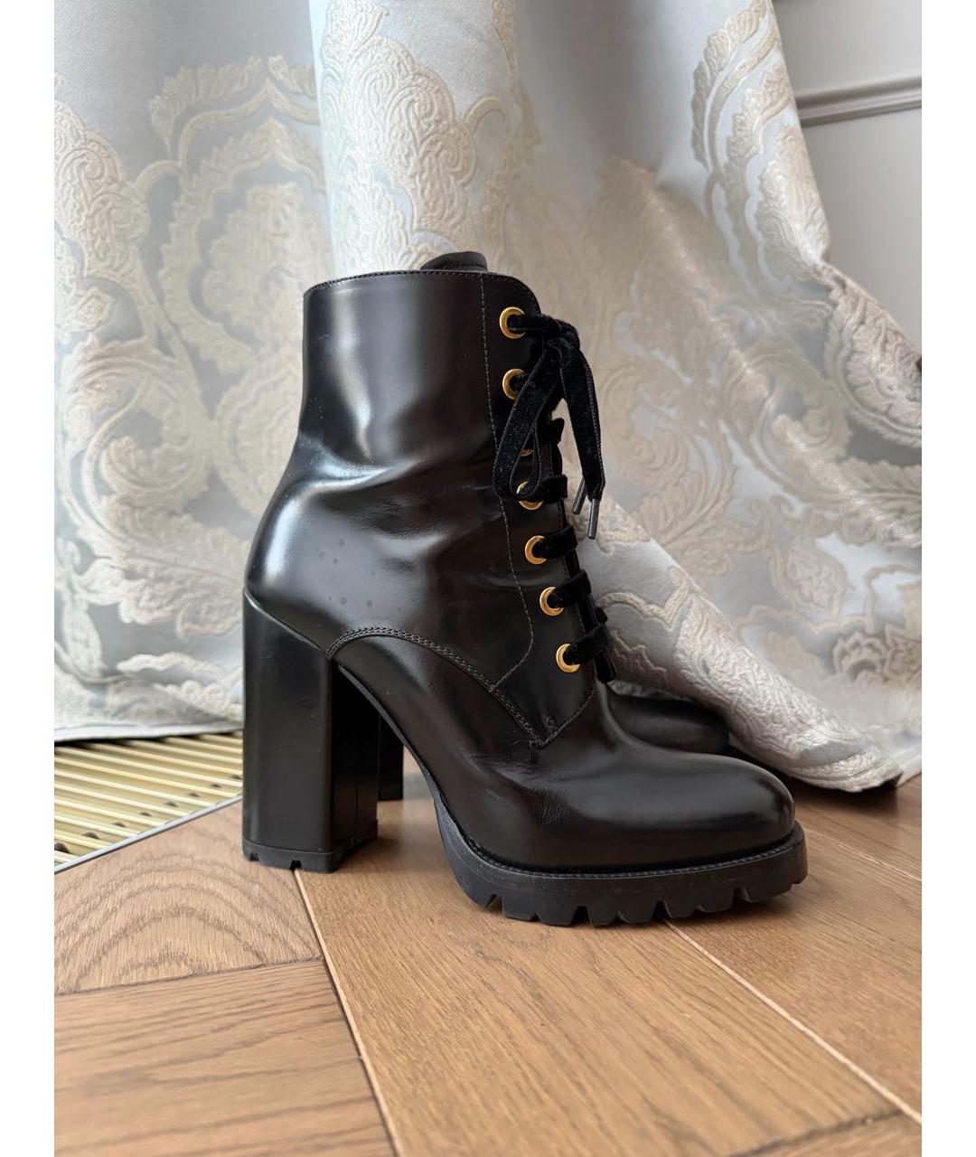 PRADA Черные кожаные ботильоны, фото 3