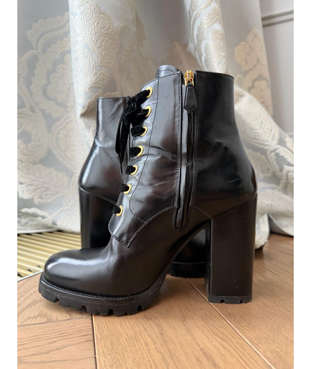 PRADA Черные кожаные ботильоны, фото 5