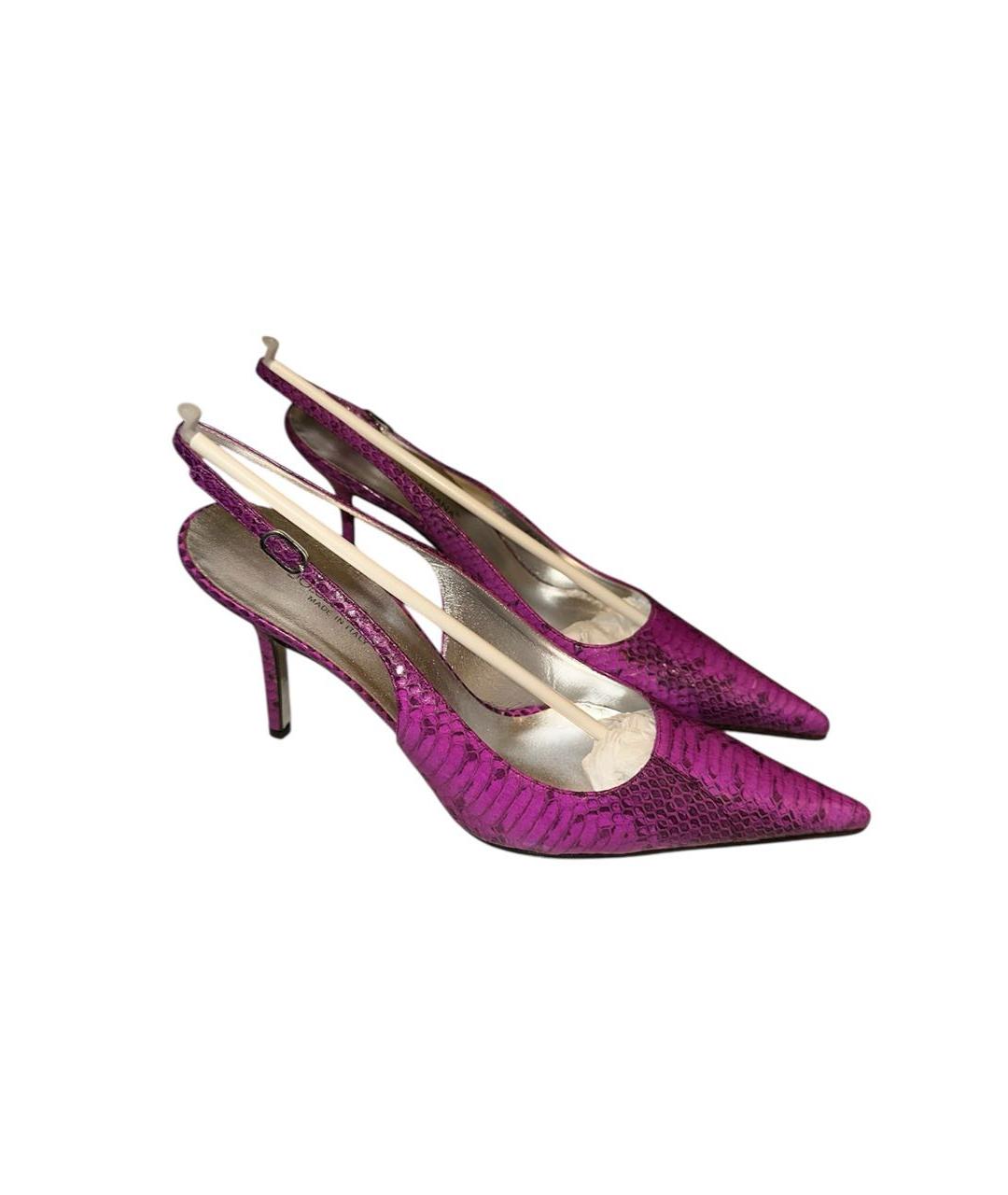 DOLCE&GABBANA Фуксия кожаные туфли, фото 6