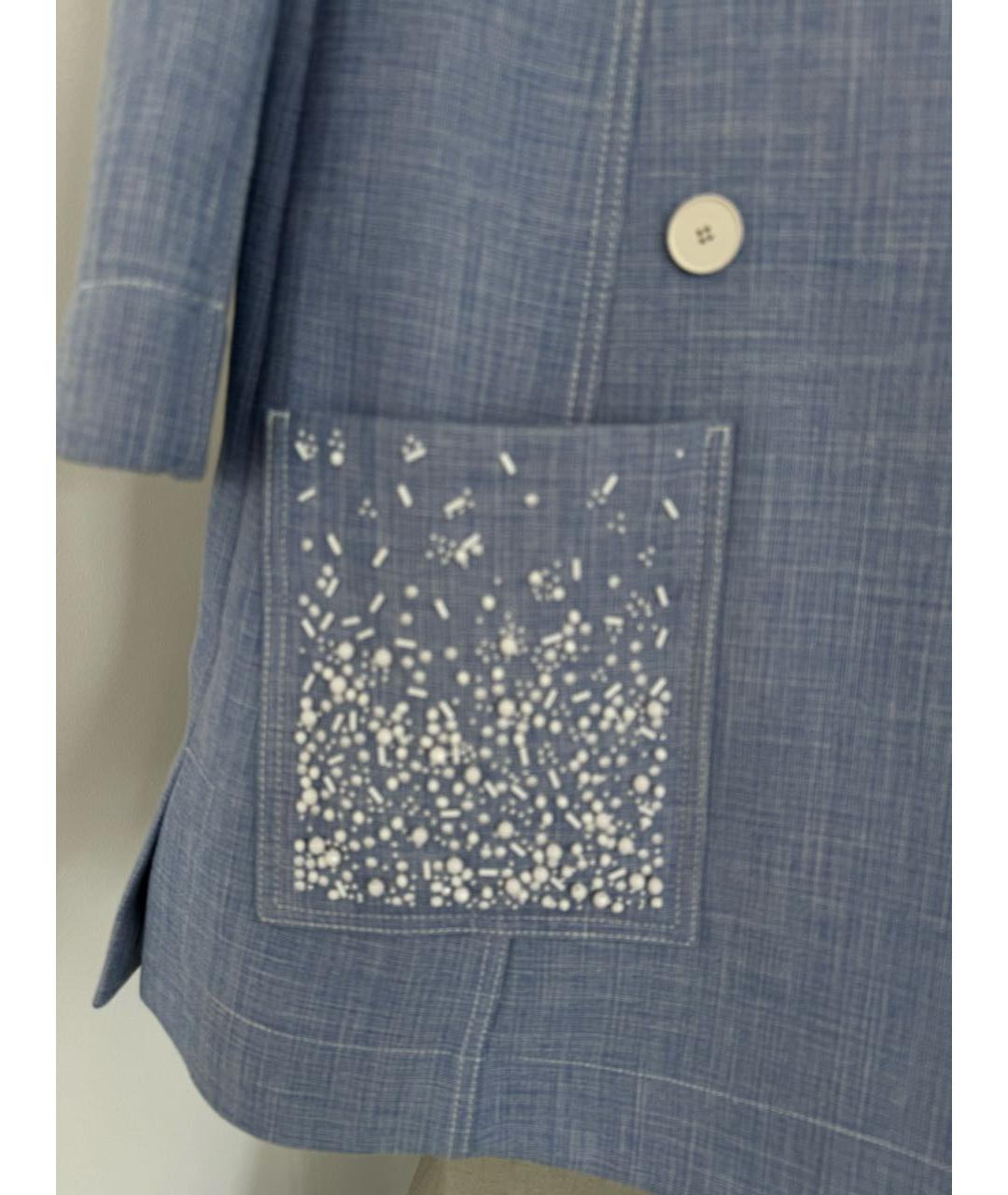 CHRISTIAN DIOR Голубое пальто, фото 3