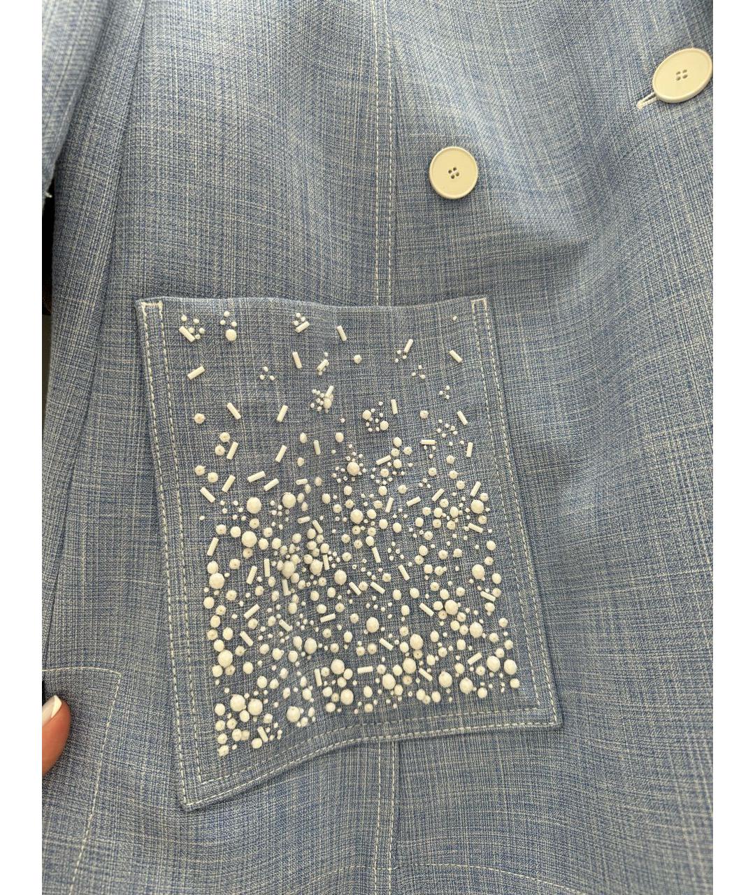 CHRISTIAN DIOR Голубое пальто, фото 5