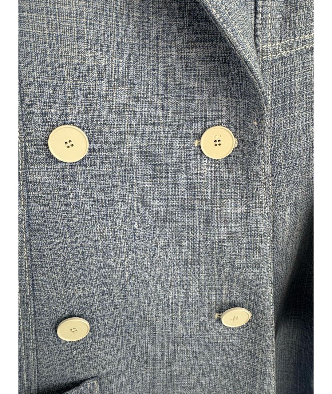 CHRISTIAN DIOR Голубое пальто, фото 4