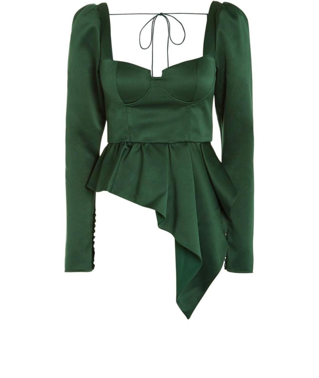 SELF-PORTRAIT Зеленая полиэстеровая блузы, фото 6