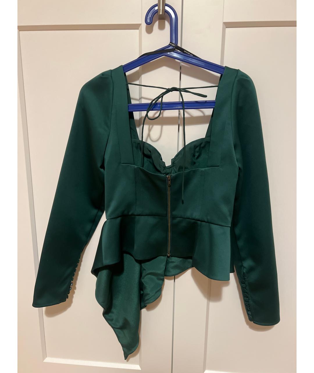 SELF-PORTRAIT Зеленая полиэстеровая блузы, фото 4