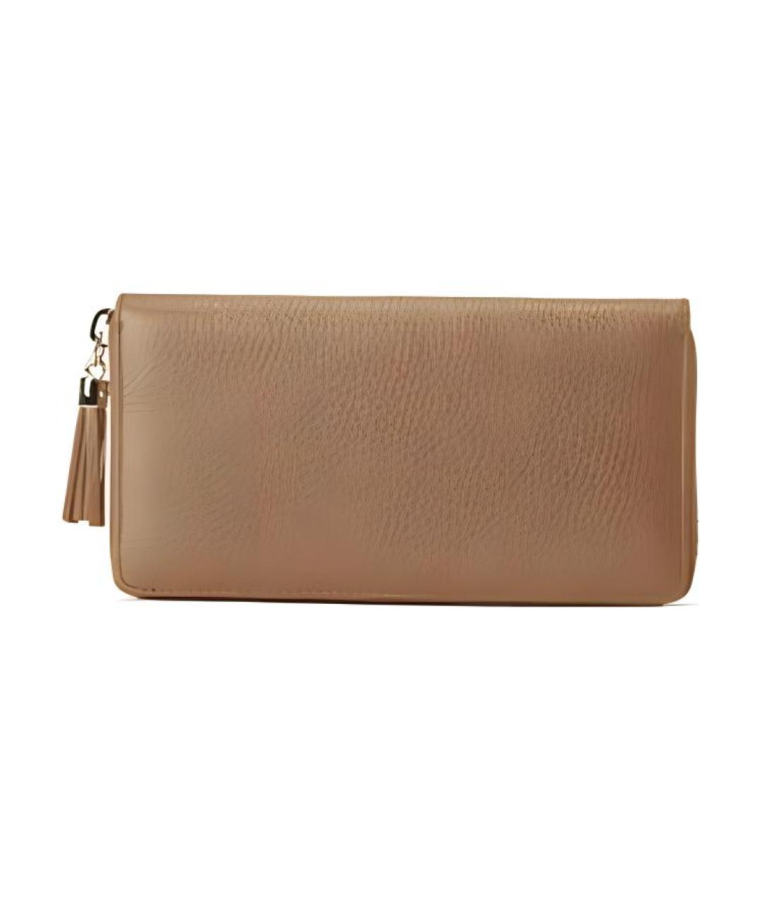 GUCCI Бежевый кожаный кошелек, фото 3