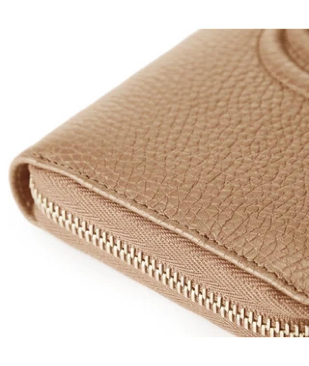 GUCCI Бежевый кожаный кошелек, фото 5