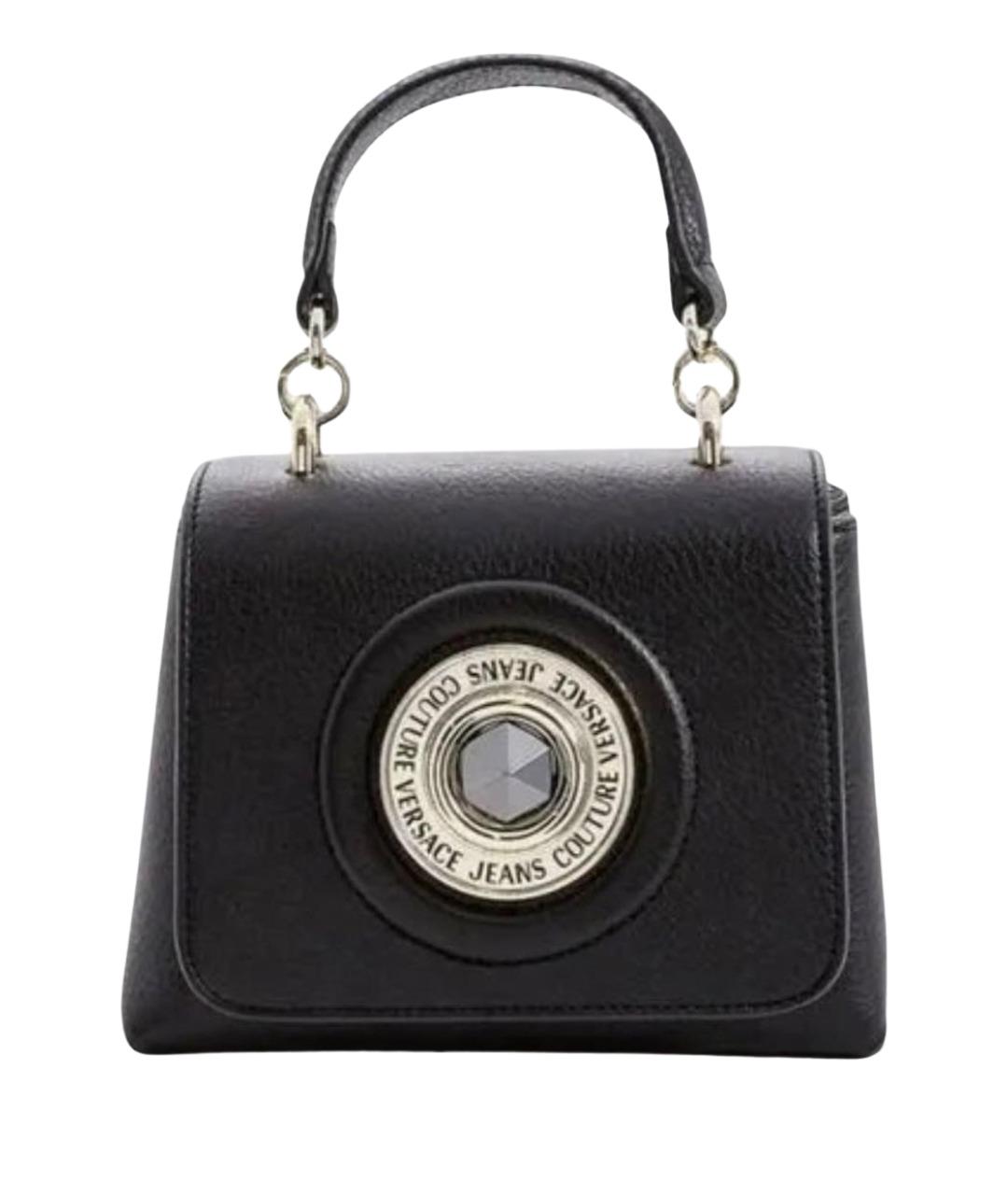 VERSACE JEANS COUTURE Черная сумка с короткими ручками из искусственной кожи, фото 1