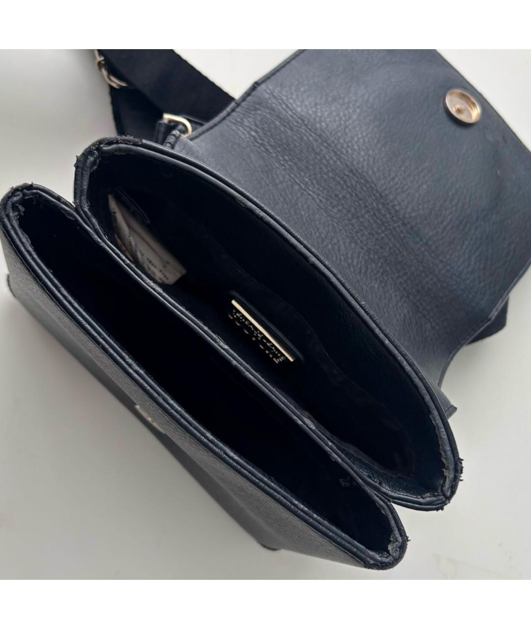 VERSACE JEANS COUTURE Черная сумка с короткими ручками из искусственной кожи, фото 4