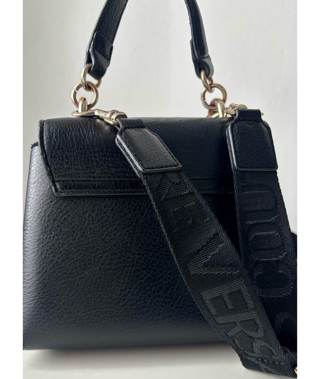 VERSACE JEANS COUTURE Черная сумка с короткими ручками из искусственной кожи, фото 3