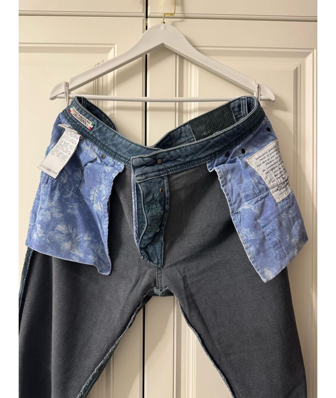 JACOB COHEN Бордовые хлопко-эластановые прямые джинсы, фото 3