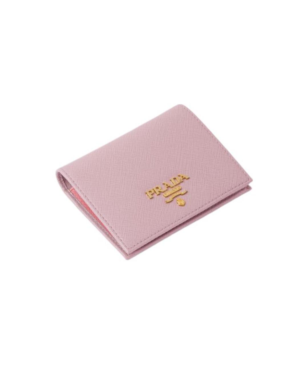 PRADA Розовый кожаный кошелек, фото 1
