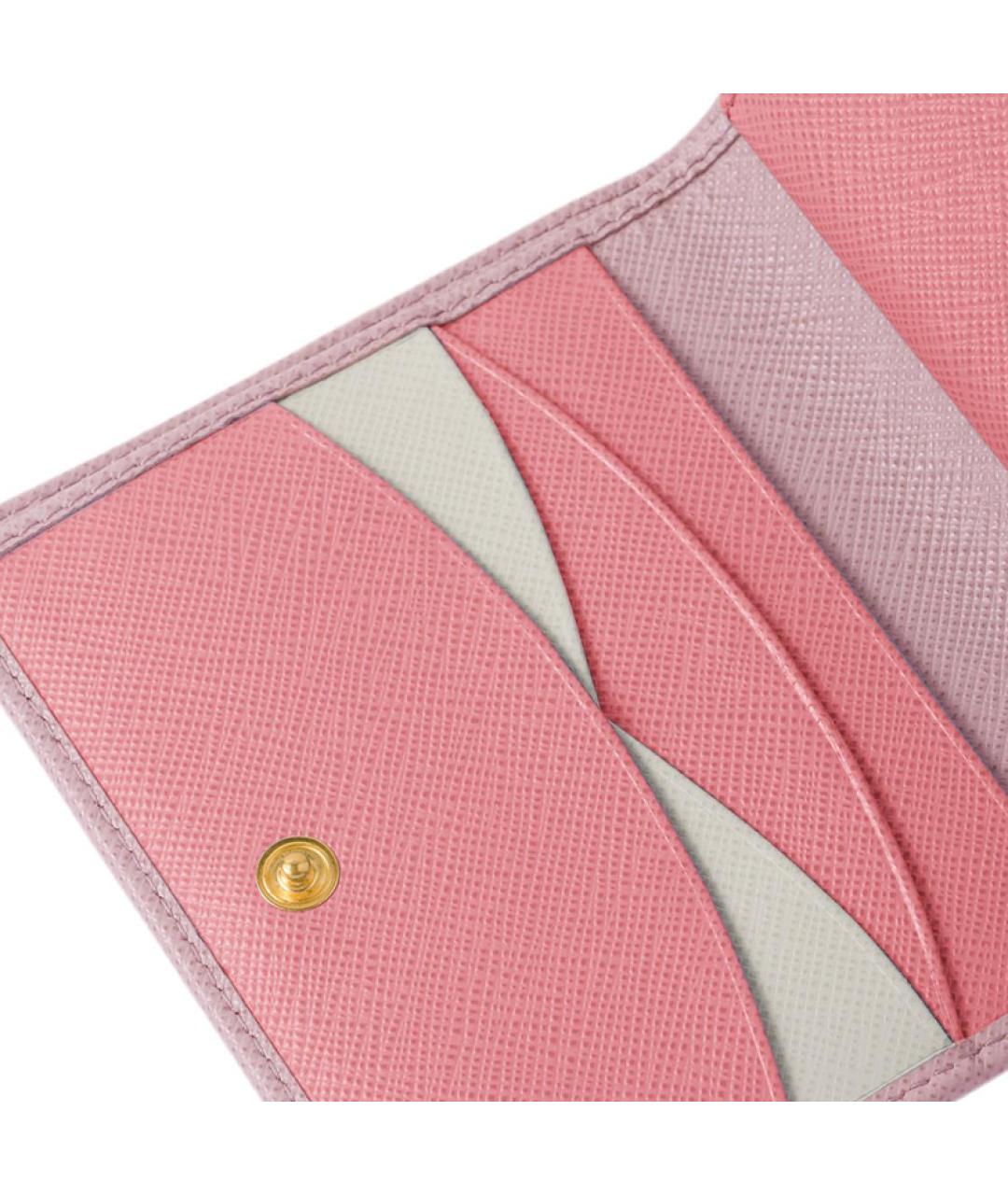 PRADA Розовый кожаный кошелек, фото 5