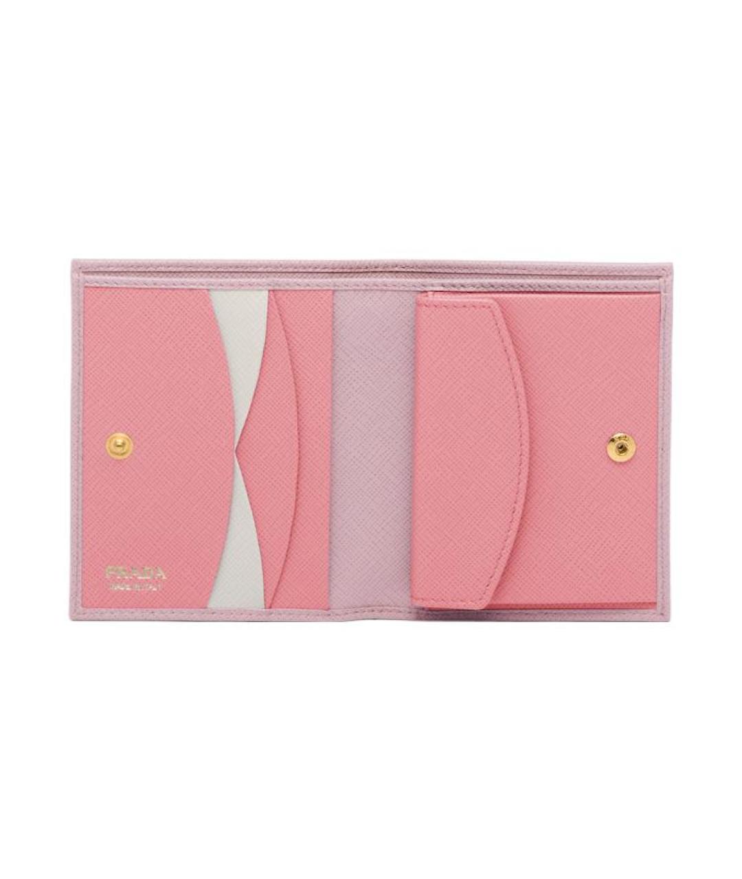 PRADA Розовый кожаный кошелек, фото 4