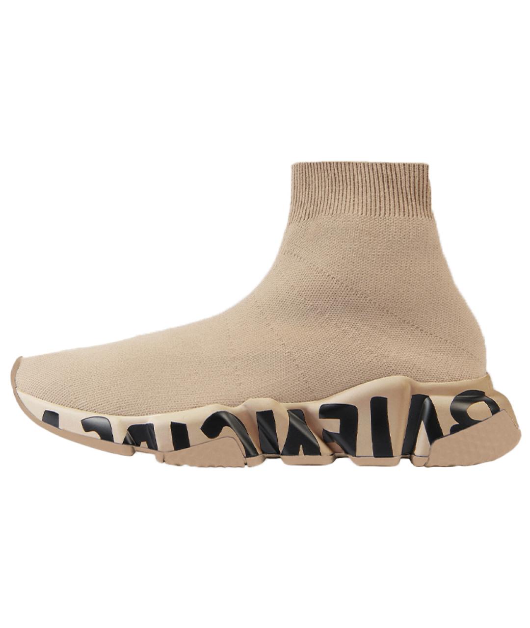 BALENCIAGA Бежевые текстильные кроссовки, фото 2