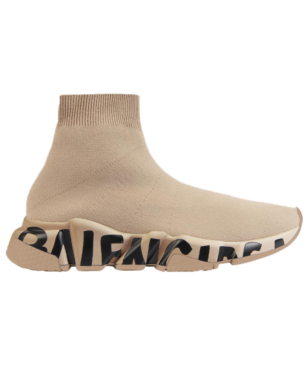 BALENCIAGA Бежевые текстильные кроссовки, фото 1