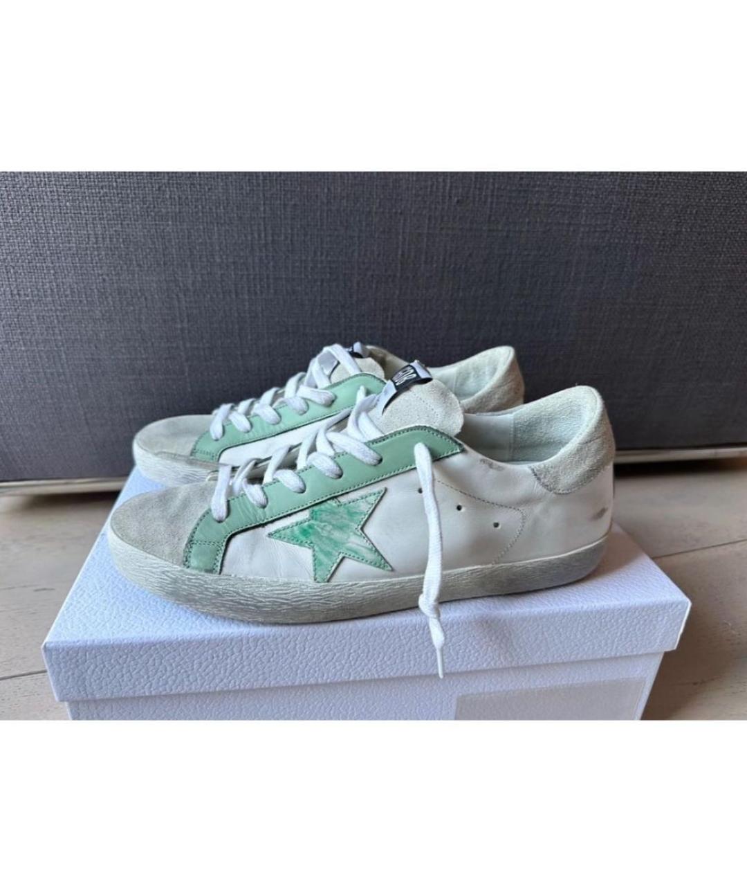 GOLDEN GOOSE DELUXE BRAND Белые кожаные кеды, фото 2